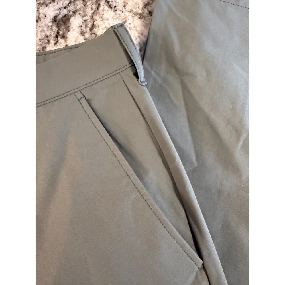 J.Crew Flex Straight Fit Mens Pants 38x32 Olive Green Chinos Stretch Khakis - Picture 6 of 7